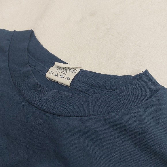 Vintage Y2K Cleveland Indians Navy Blue True Fan Graphic T-Shirt Size Large - Picture 9 of 9